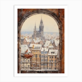 Winter Cityscape Colmar France 1 Art Print