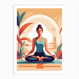 Meditating Woman Art Print