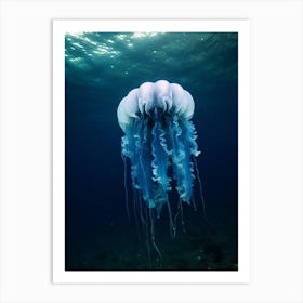 Lions Mane Jellyfish Ocean Realistic 2 Art Print