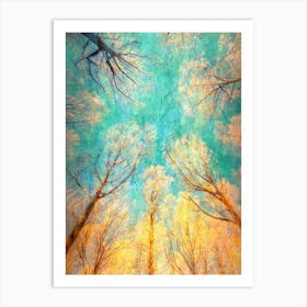 Woodland Textures Of Autumn Art Print