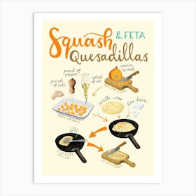 Squash And Feta Quesadillas Art Print