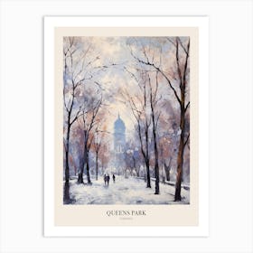 Winter City Park Poster Queens Park Toronto Canada 1 Art Print