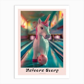 Toy Unicorn In A Bowling Alley 1 Poster Art Print