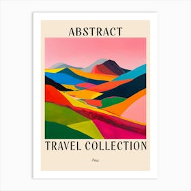 Abstract Travel Collection Poster Peru 1 Art Print