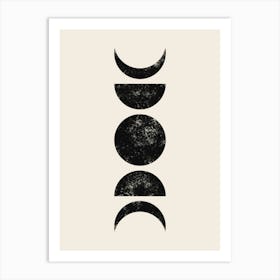 boho Moon Phases Art Print