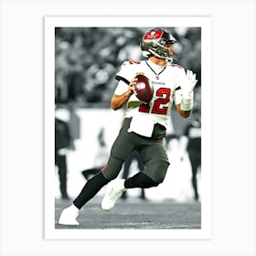 Tom Brady Of The Tampa Bay Buccaneers Helmet Art Print