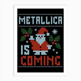 Santa Is Coming Band Music Art Print