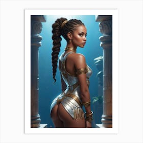 Beautiful And Sexy African American Princess 11 Art Print