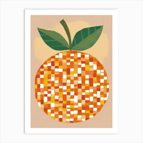 Orange Mosaic 13 Art Print