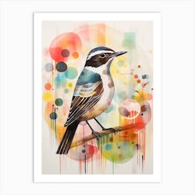 Bird Painting Collage Dipper 3 Art Print