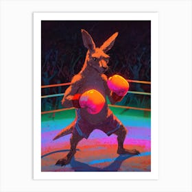 Kangaroo Boxing 2 Art Print