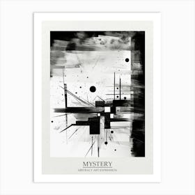 Mystery Abstract Black And White 1 Poster Art Print
