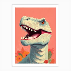 Colourful Dinosaur Gorgosaurus 3 Art Print