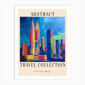 Abstract Travel Collection Poster Kuala Lumpur Malaysia 1 Art Print