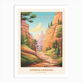 Angels Landing Usa Hike Poster Art Print