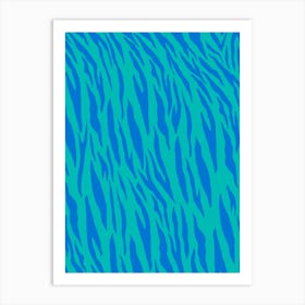 Blue animal print  Art Print