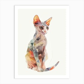 Sphynx Cat Clipart Illustration 1 Art Print