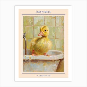 Kitsch Duckling In The Bath 1 Poster Art Print