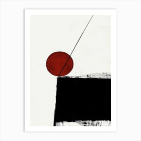 Abstract - Black And Red Art Print