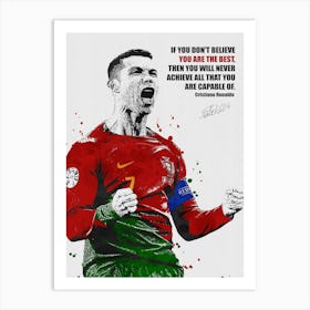 Cristiano Ronaldo Quotes Art Print