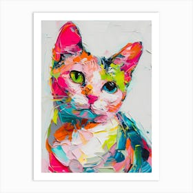 Colorful Cat Art Print