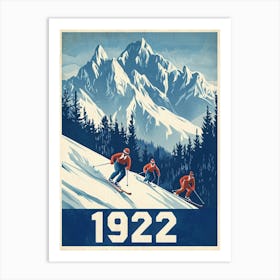 Aihrgdesign A Vintage Sports Poster Inspired By Winter Games 3 Art Print