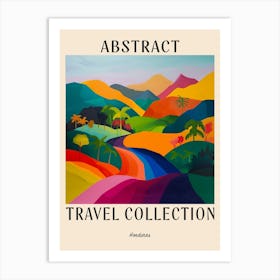 Abstract Travel Collection Poster Honduras 1 Art Print