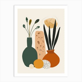 Abstract Objects Flat Illustration 10 Art Print