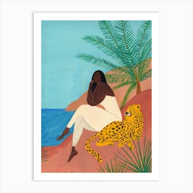 Daydreaming On A Cliff Art Print