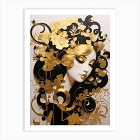 Gold And Black Art Print