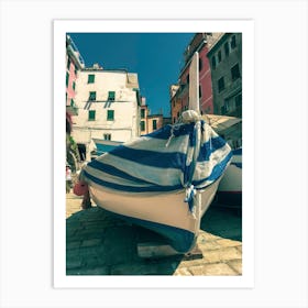 Cinque Terre Italy Boat Art Print