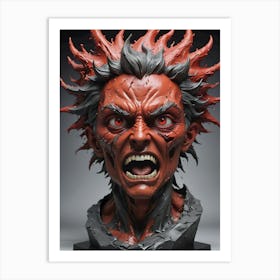 Bust Of A Demon~ Escape Clause ~ Reimagined 1 Art Print