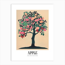 Apple Tree Colourful Illustration 4 Poster Art Print