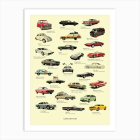 Cars from TV & Film - Car Lover Art Print Art Print