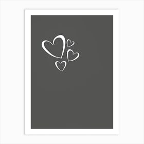 simple hearts Art Print