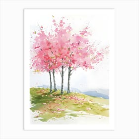 Sakura Trees Art Print