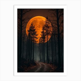 Full Moon In The Forest 6 Art Print