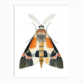 Colourful Insect Illustration Moth 48 Art Print