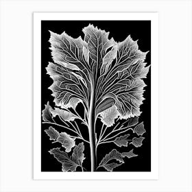 Coltsfoot Leaf Linocut Art Print