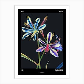 No Rain No Flowers Poster Agapanthus 2 Art Print