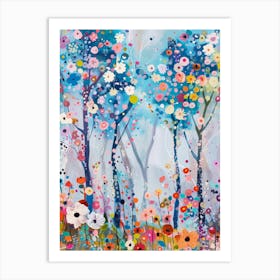 Flowers In The Forest Art Print