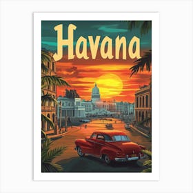 Aihrgdesign A Mid Century Modern Travel Poster For Havana Sho 6faf66c2 C2ac 4388 99d0 9f1727f040ab 2 Art Print