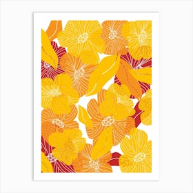 Orange And Yellow Flowers Art Print