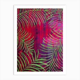 Abstract Tropics Leaves Green Art Print