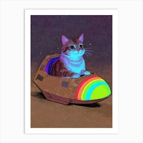 Cat In Space 8 Art Print