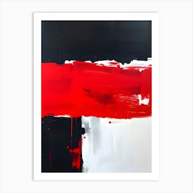 Abstract Red Painting Art Print