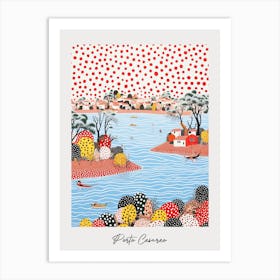 Poster Of Porto Cesareo, Italy, Illustration In The Style Of Pop Art 2 Art Print