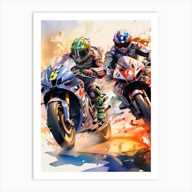 Motorcycle Racers 1 Art Print