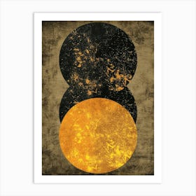 Golden Circles Art Print