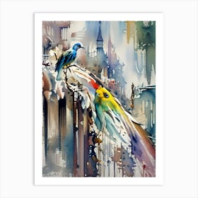 Abstract bird Art Print